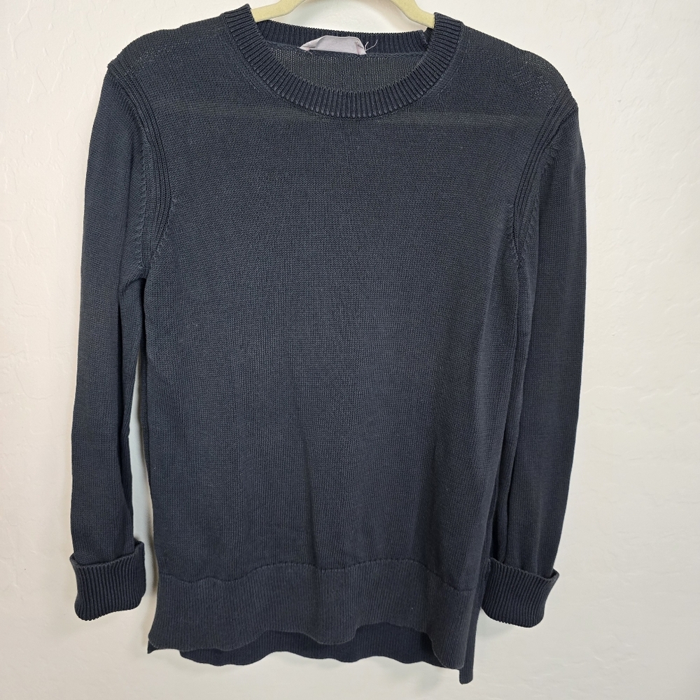 Everlane Women's Dark Gray Crewneck Cotton Sweater Medium